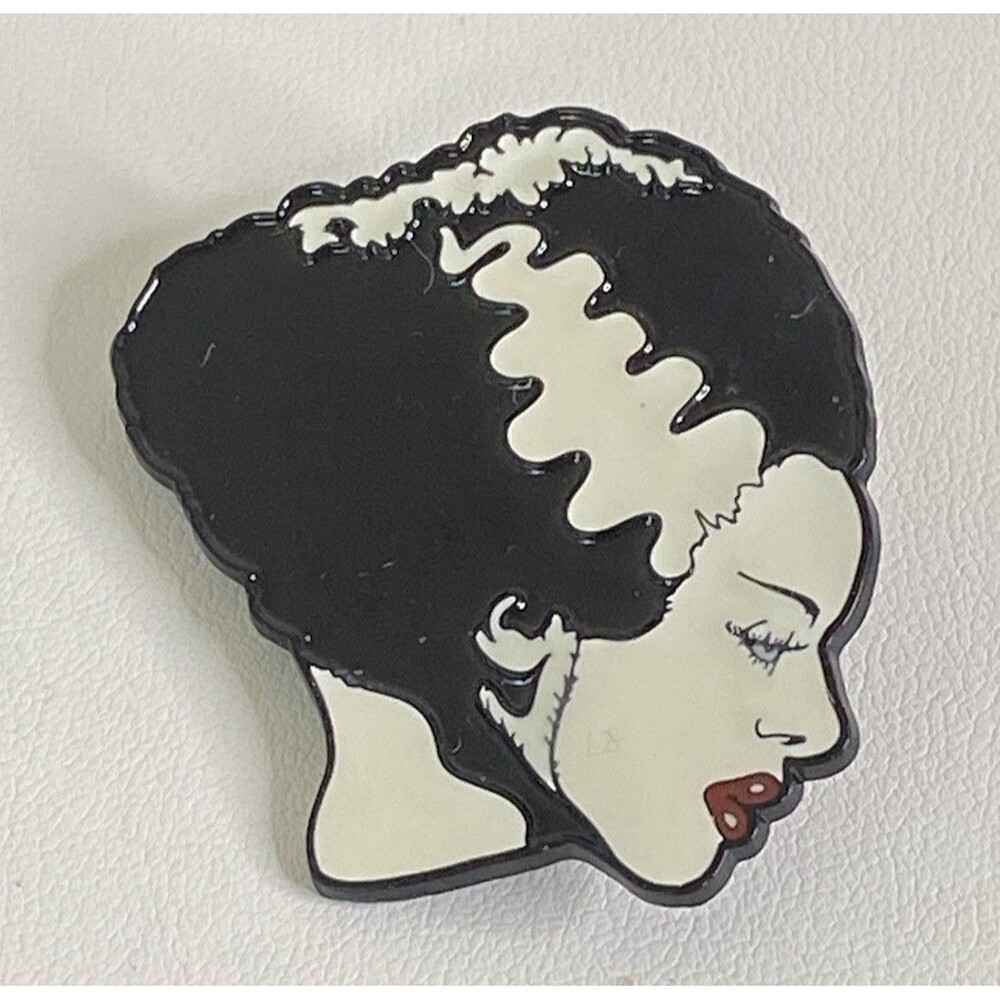 Authentic UNIVERSAL Bride of Frankenstein Glow In The Dark Enamel Pin